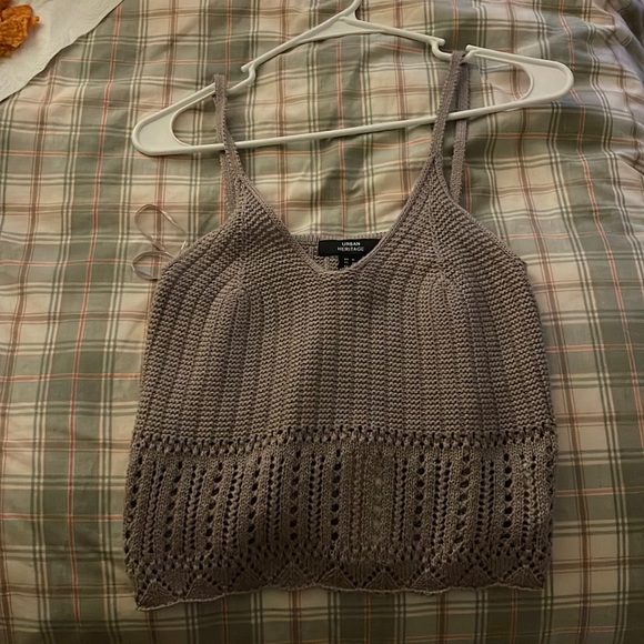 Urban Heritage Tops - Purple crochet shirt